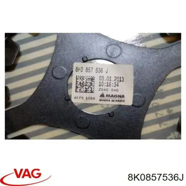 Cristal de retrovisor exterior derecho VAG 8K0857536J