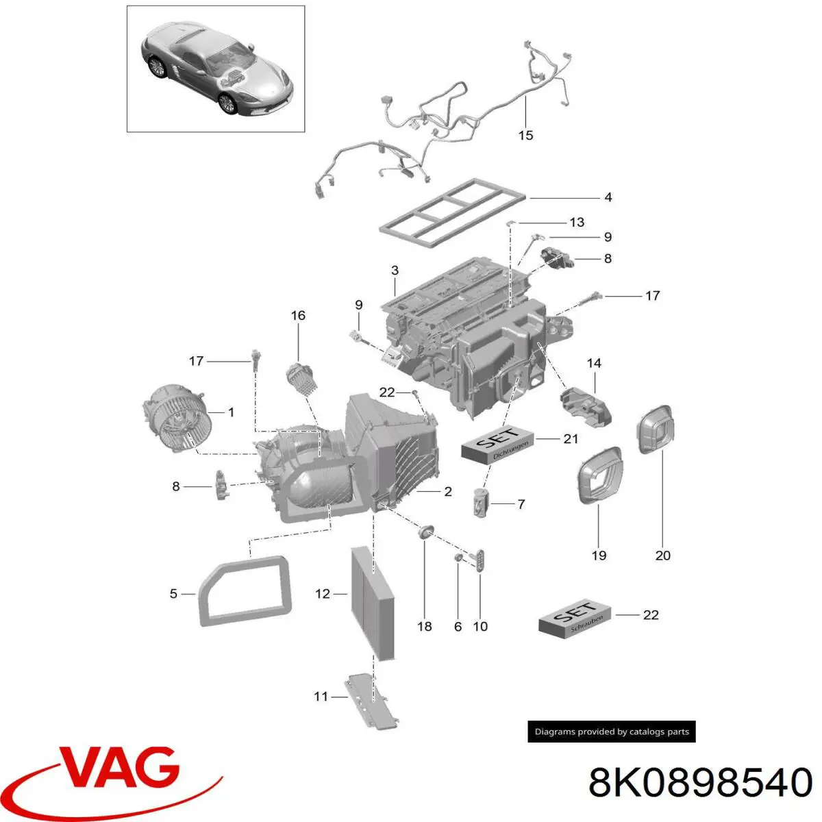 8K0898540 Porsche