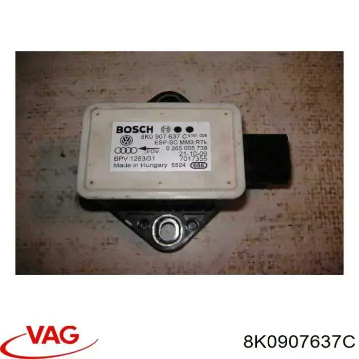 Comprar 8K0907637C VAG Sensor de aceleración lateral (ESP)