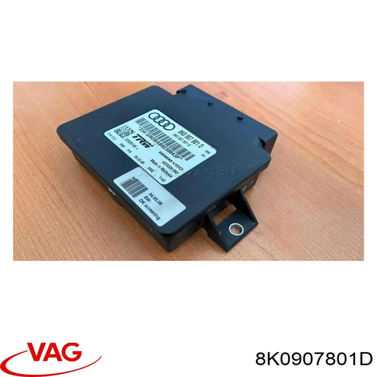 Comprar 8K0907801D VAG Módulo del freno de estacionamiento electromecánico