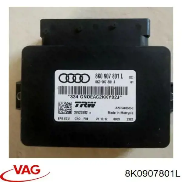 Comprar 8K0907801L VAG Módulo del freno de estacionamiento electromecánico