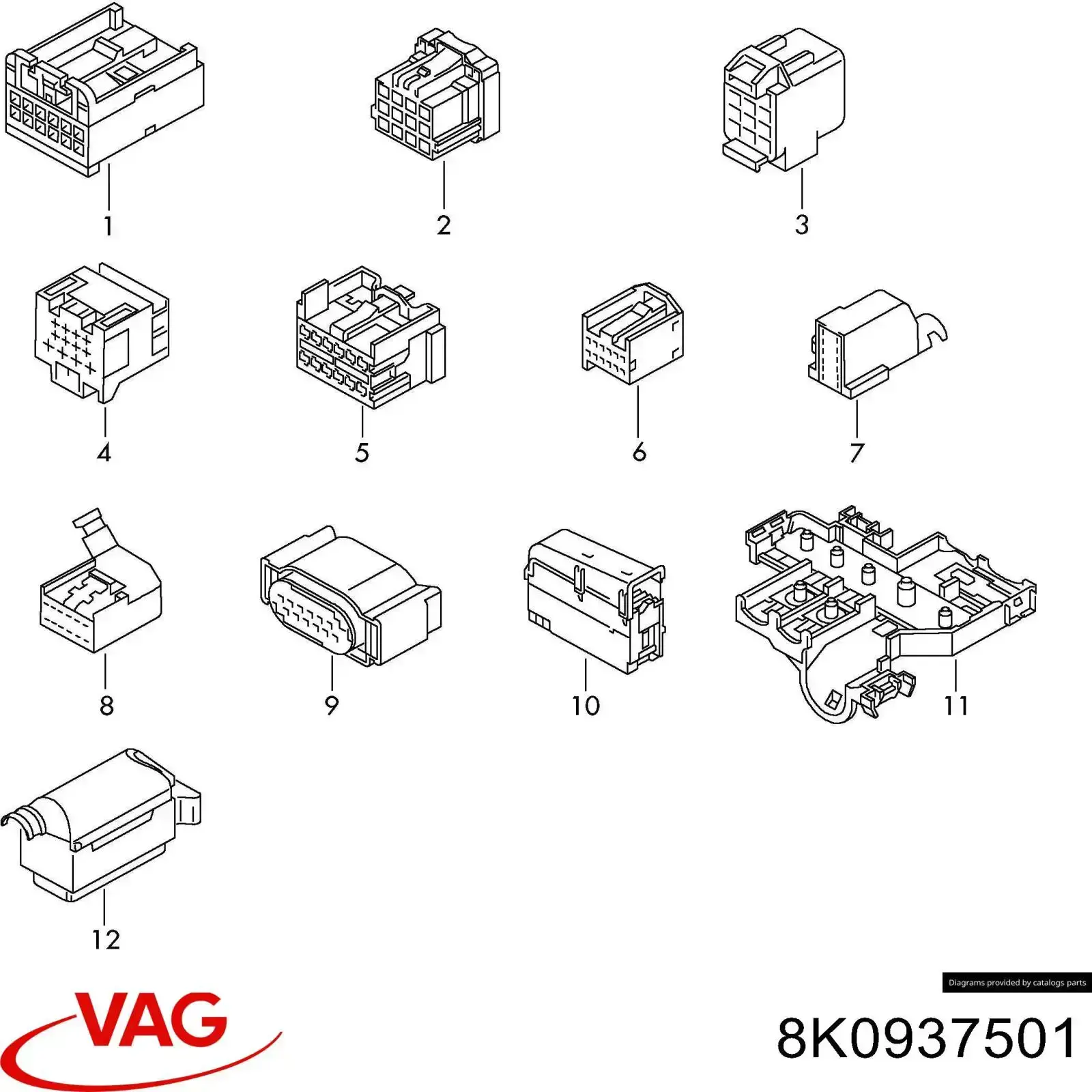 Caja de fusibles trasera interior VAG 8K0937501 precio, desde 16,33 EUR