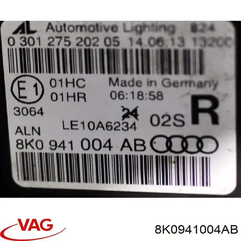 Faro derecho VAG 8K0941004AB precio, desde 218,83 EUR