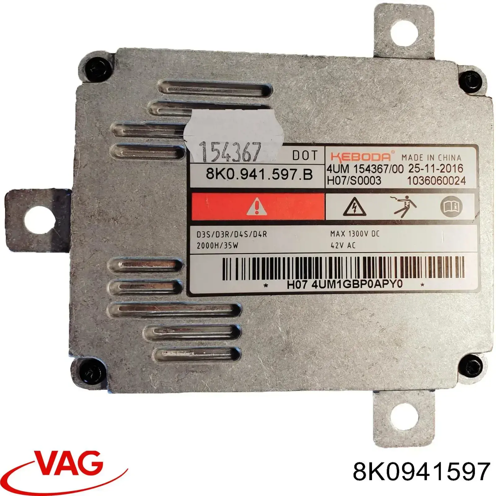 8K0941597 VAG Unidad de control de xenón