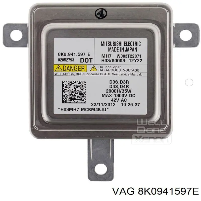 Unidad de control de xenón VAG 8K0941597E