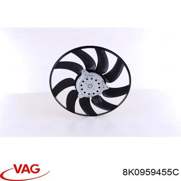 8K0959455C VAG ventilador (rodete +motor refrigeración del motor con electromotor, izquierdo)