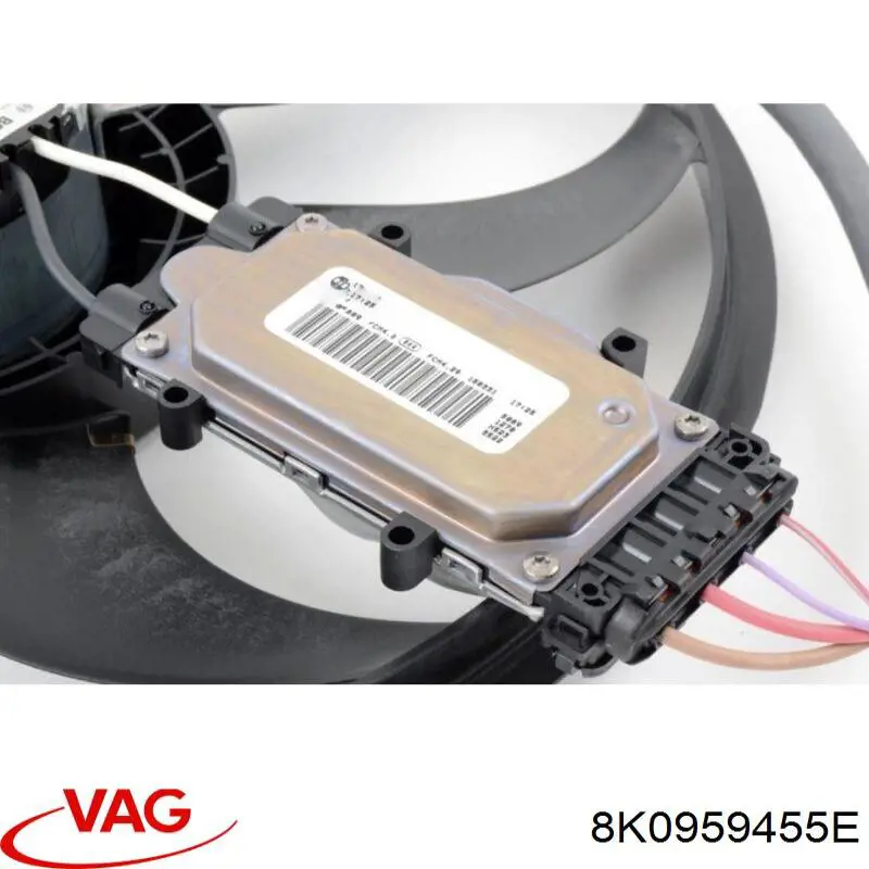 8K0959455E VAG ventilador (rodete +motor refrigeración del motor con electromotor derecho)