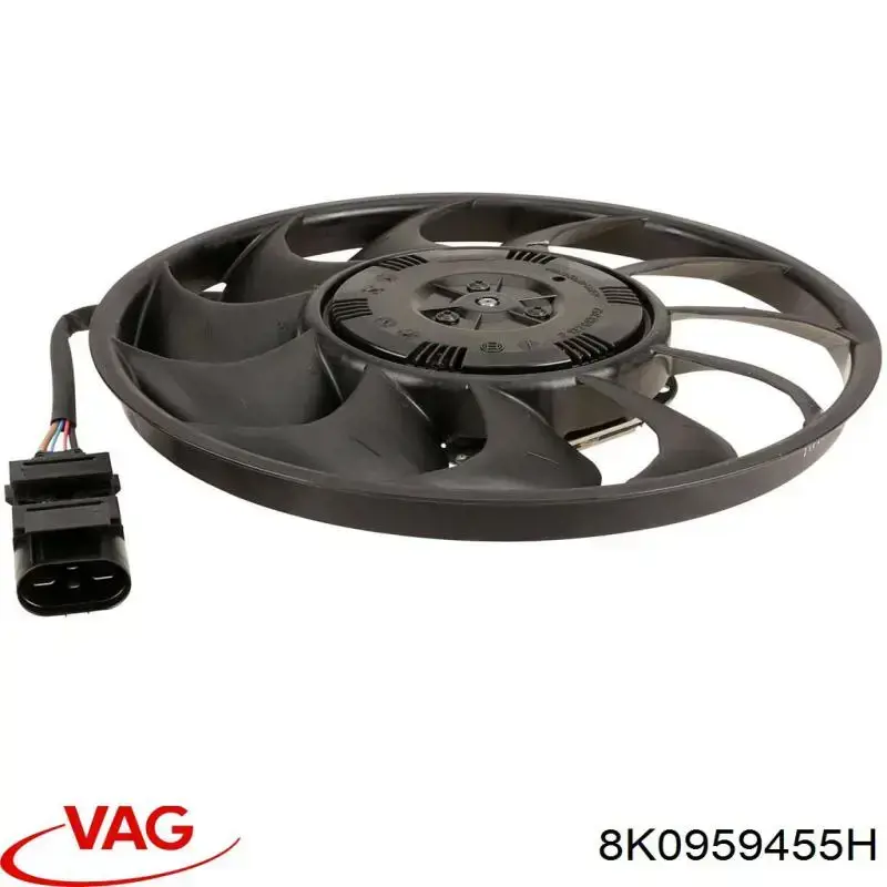 8K0959455H VAG ventilador (rodete +motor refrigeración del motor con electromotor, izquierdo)