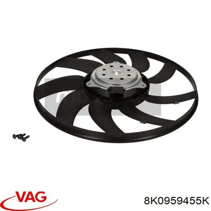 8K0959455K VAG ventilador (rodete +motor refrigeración del motor con electromotor, izquierdo)