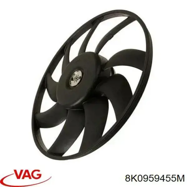 8K0959455M VAG ventilador (rodete +motor refrigeración del motor con electromotor derecho)