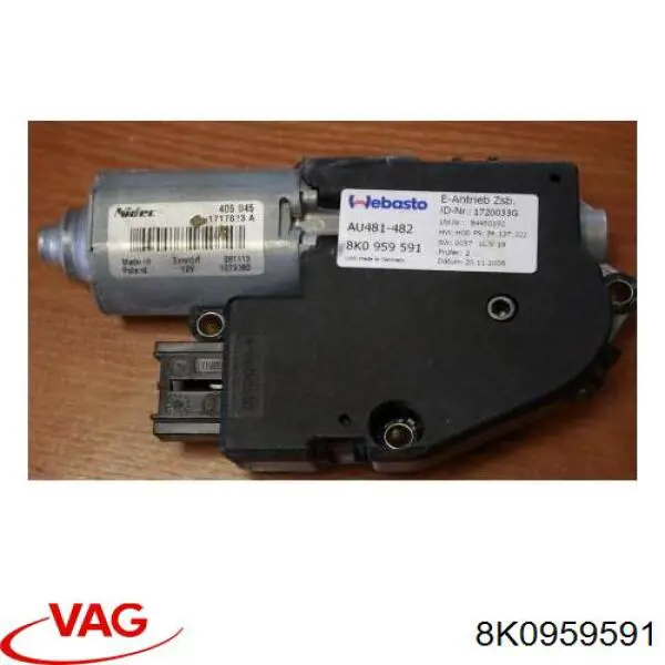 Comprar 8K0959591 VAG Motor del techo corredizo