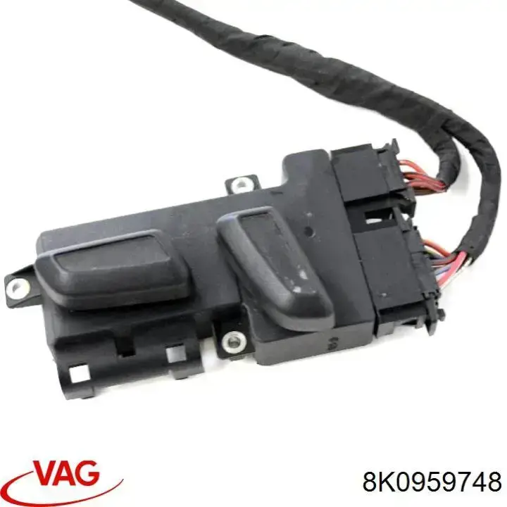 Bloque de botones del mecanismo de ajuste del asiento derecho VAG 8K0959748 precio, desde 43,71 EUR