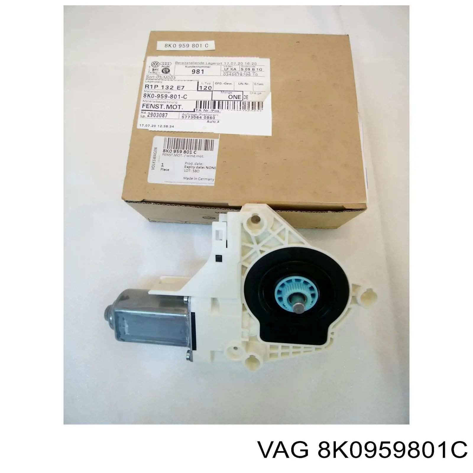 8K0959801C VAG motor eléctrico, elevalunas, puerta delantera izquierda