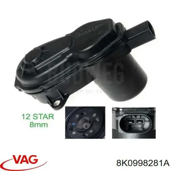 Comprar 8K0998281A VAG Motor del actuador de la pinza de freno trasera