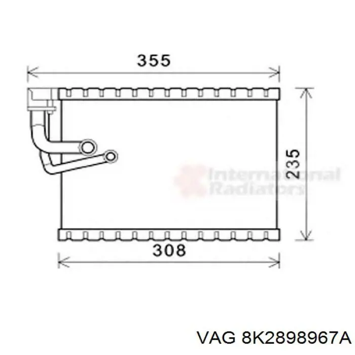 8K2898967 VAG evaporador, aire acondicionado