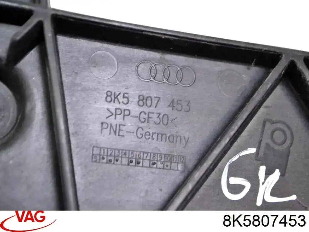 Soporte de paragolpes trasero izquierdo para Audi A4 (8K2)