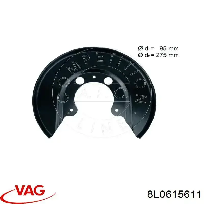 Protector de disco de freno trasero VAG 8L0615611 precio, desde 21,18 EUR