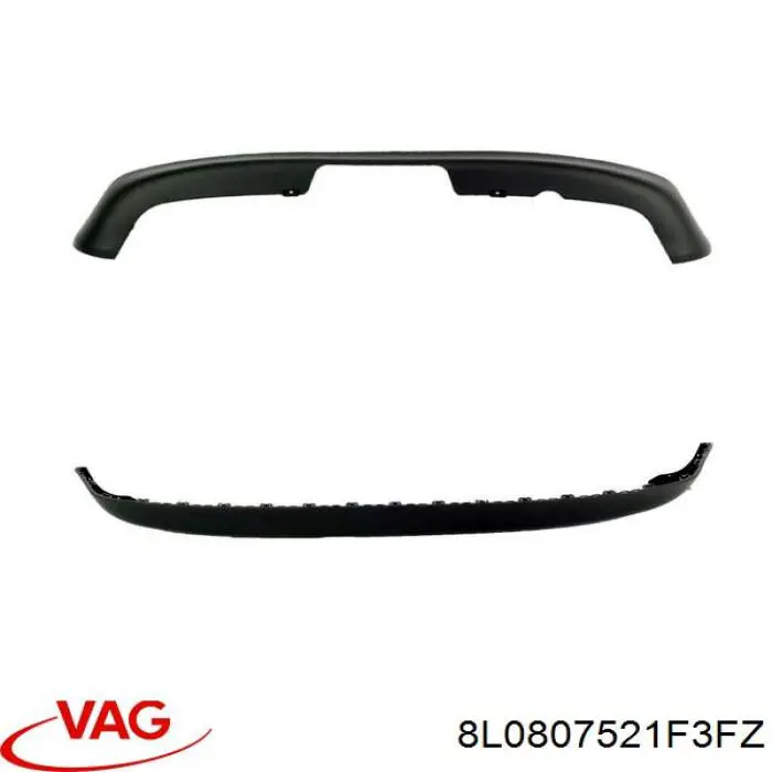 Alerón del parachoques trasero VAG 8L0807521F3FZ precio, desde 59,22 EUR