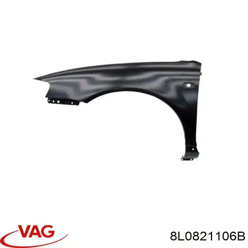 Aleta delantera derecha 8L0821106B VAG
