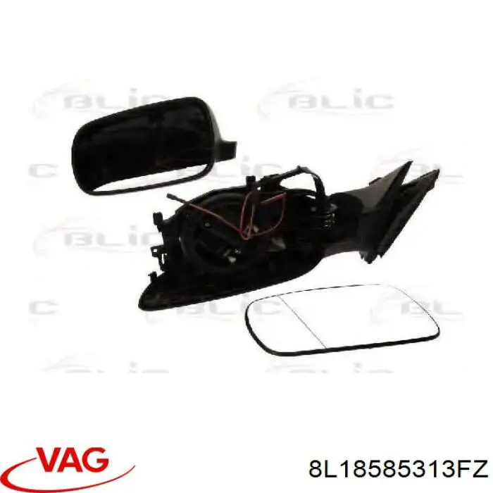 8L18585313FZ VAG espejo retrovisor izquierdo