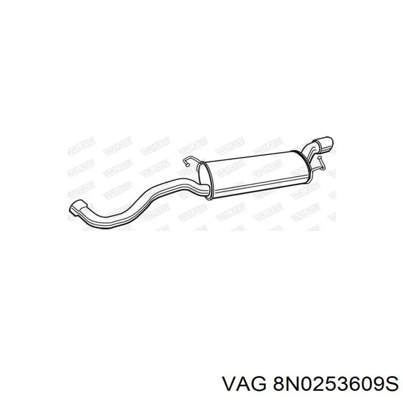 Comprar 8N0253609S VAG Silenciador trasero