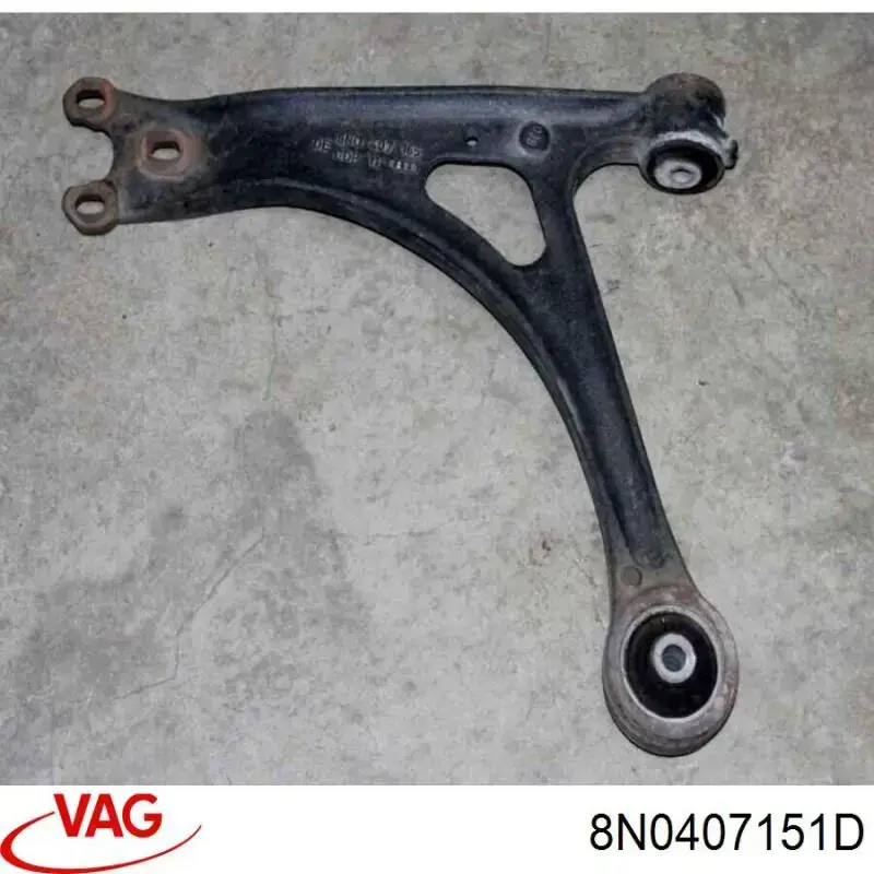 Brazo inferior izquierdo de la suspensión delantera 8N0407151D VAG