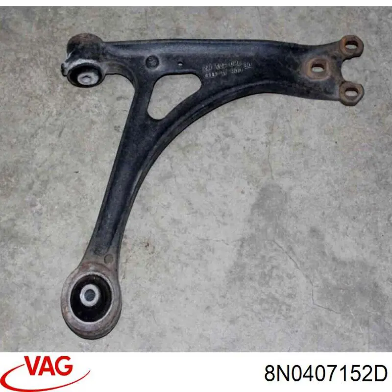Brazo inferior derecho de la suspensión delantera 8N0407152D VAG