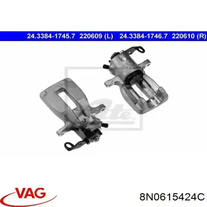 Comprar 8N0615424C VAG Pinza de freno trasera derecha
