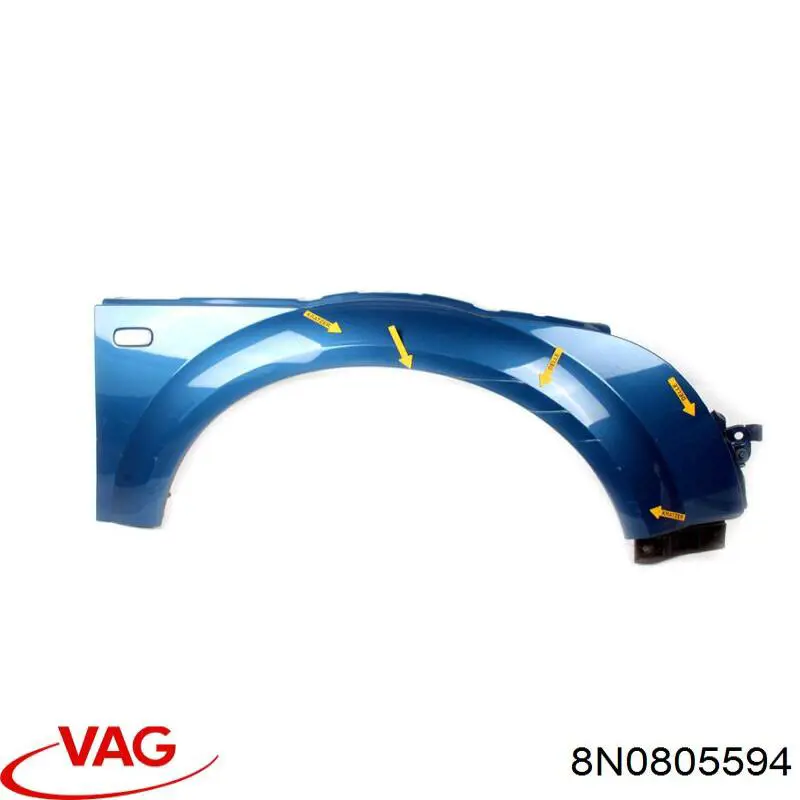 8N0805594A VAG soporte de radiador completo