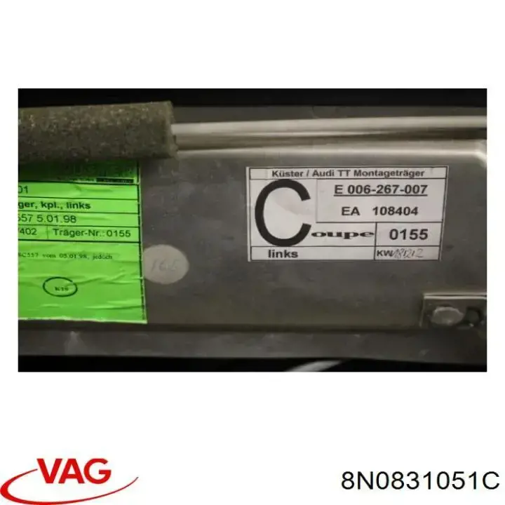 Puerta del conductor VAG 8N0831051C