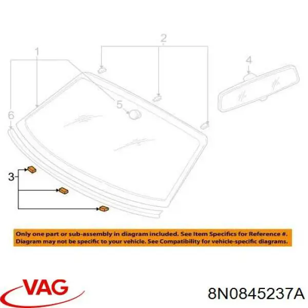 8N0845237A VAG Parabrisas delantero 