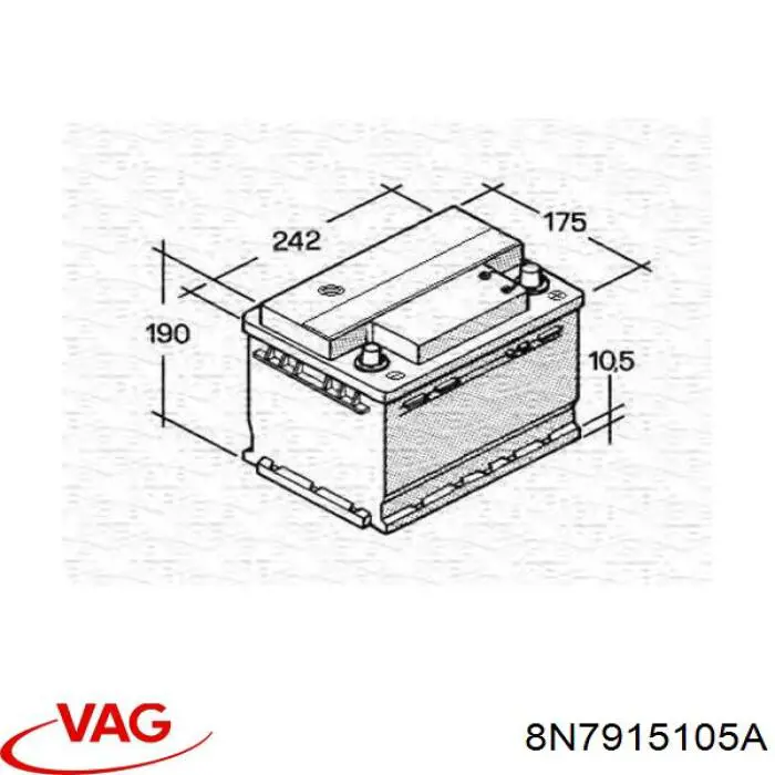 Comprar 8N7915105A VAG Batería de coche