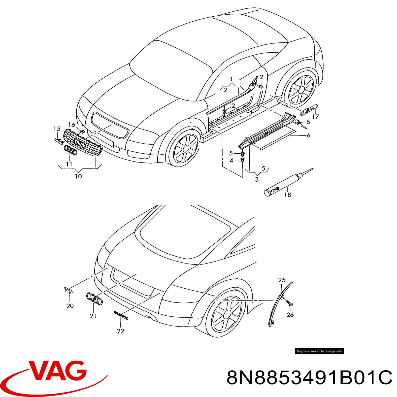  VAG 8N8853491B01C precio, desde 418,23 EUR
