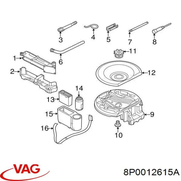 Compresor de inflado de neumáticos VAG 8P0012615A precio, desde 91,85 EUR