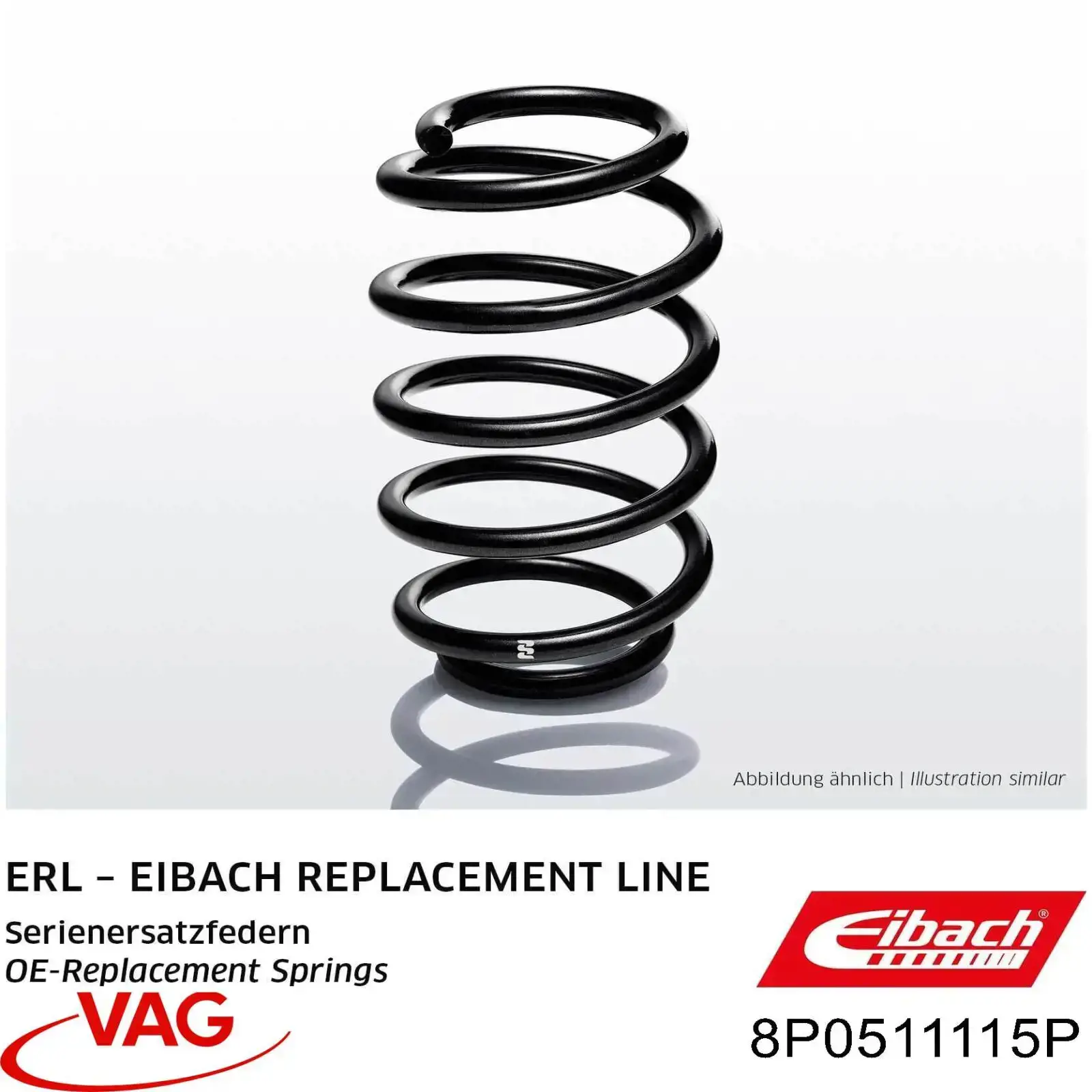 Comprar 8P0511115P VAG Muelle de eje trasero