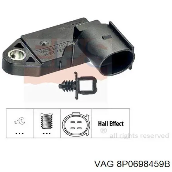 8P0698459B VAG Interruptor luces de freno