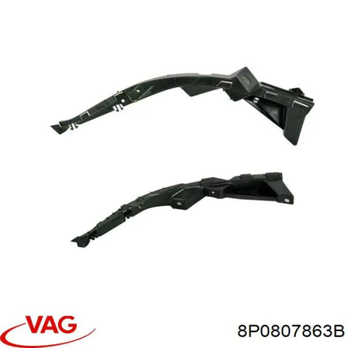 8P0807863B VAG Soporte de parachoques delantero izquierdo
