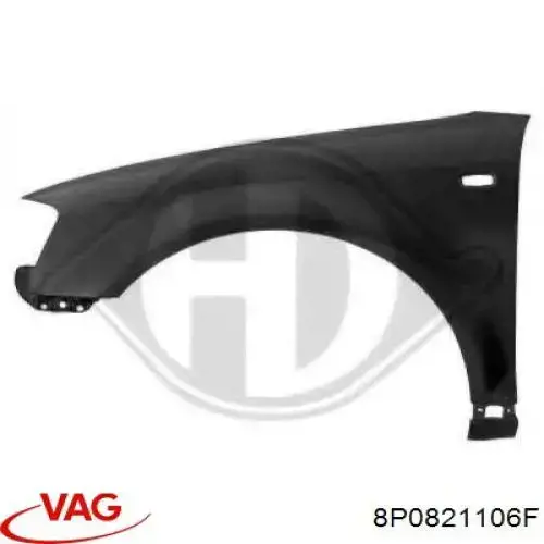 Guardabarros delanteros derecho VAG 8P0821106F precio, desde 80,04 EUR