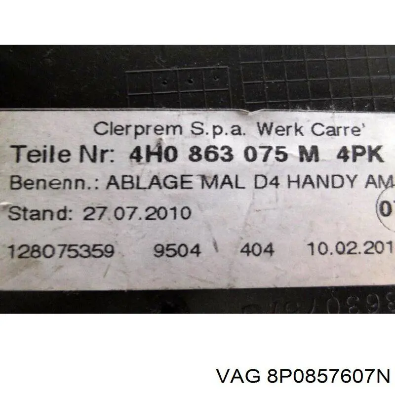  VAG 8P0857607N precio, desde  