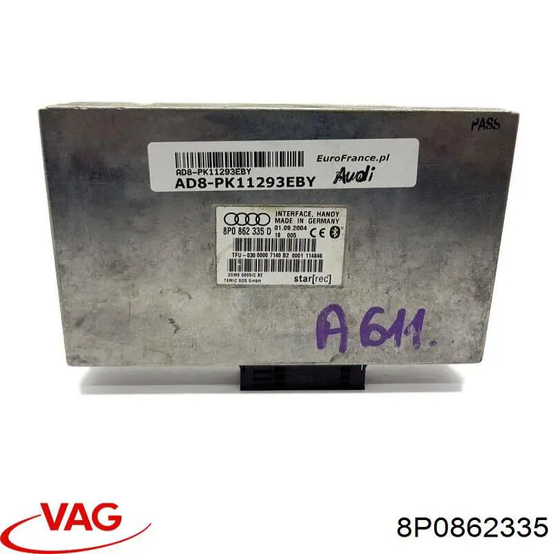 Unidad de control Bluetooth VAG 8P0862335H precio, desde 100,19 EUR