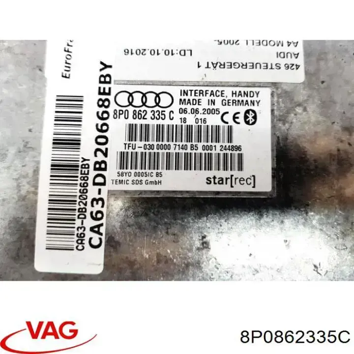 Comprar 8P0862335C VAG Unidad de control Bluetooth