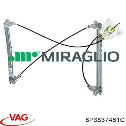 Mecanismo elevalunas delantero izquierdo VAG 8P3837461C precio, desde 43,04 EUR