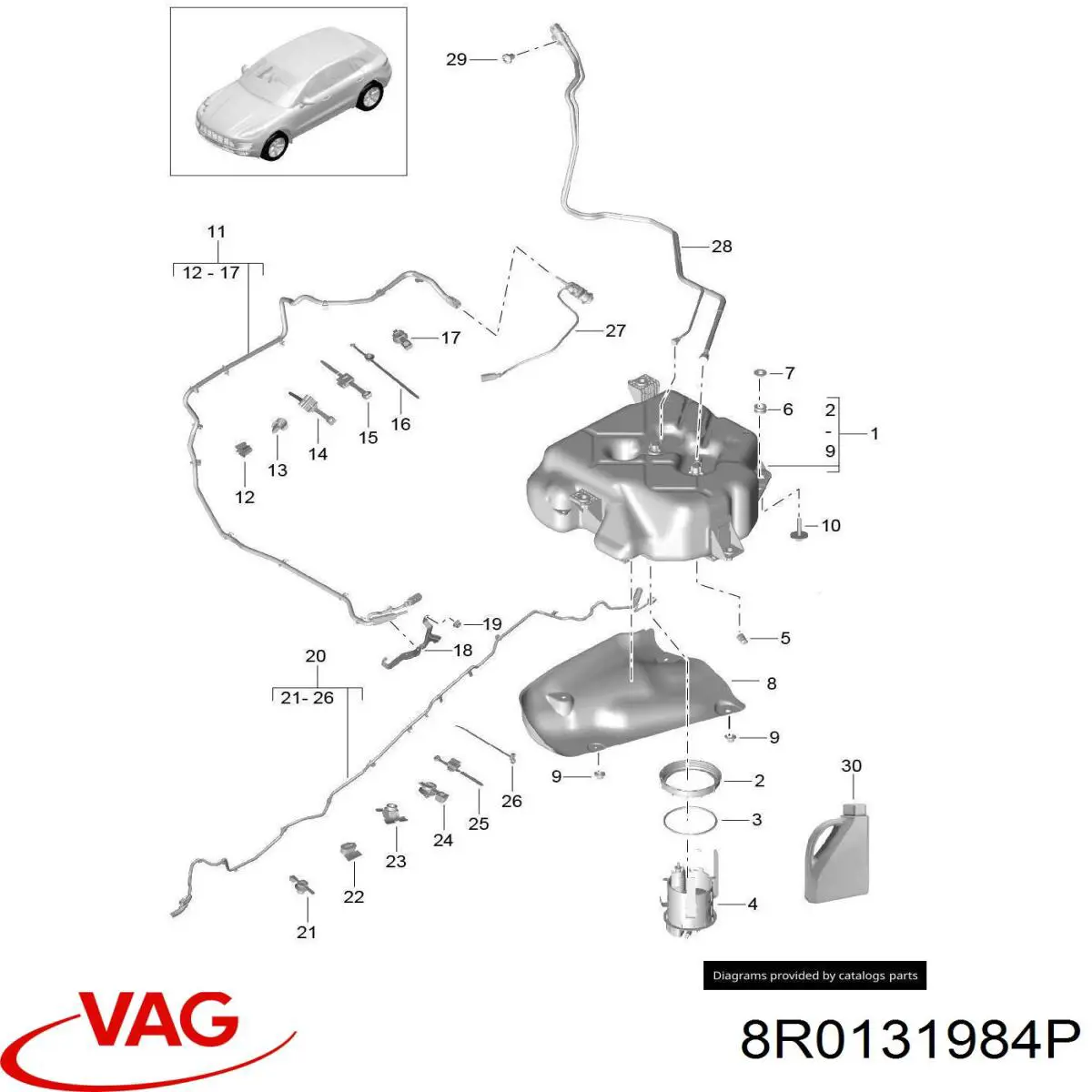 8R0131984P Porsche