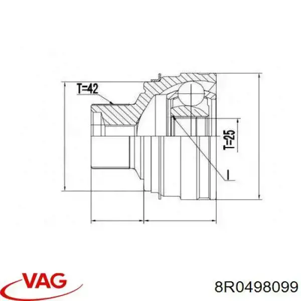 Comprar 8R0498099 VAG Junta homocinetica
