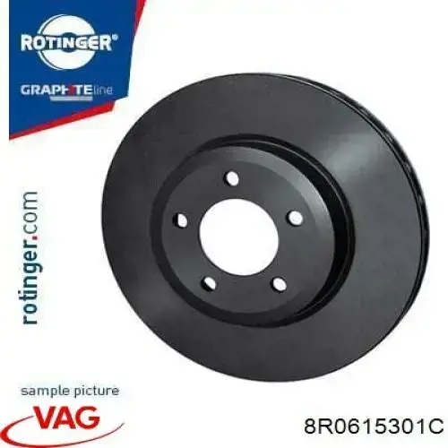Comprar 8R0615301C VAG Freno de disco delantero