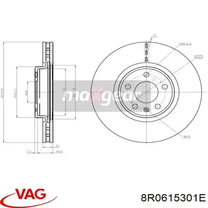 Frenos delanteros VAG 8R0615301E precio, desde 52,53 EUR