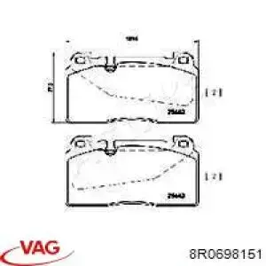 Pastillas de freno 8R0698151 VAG