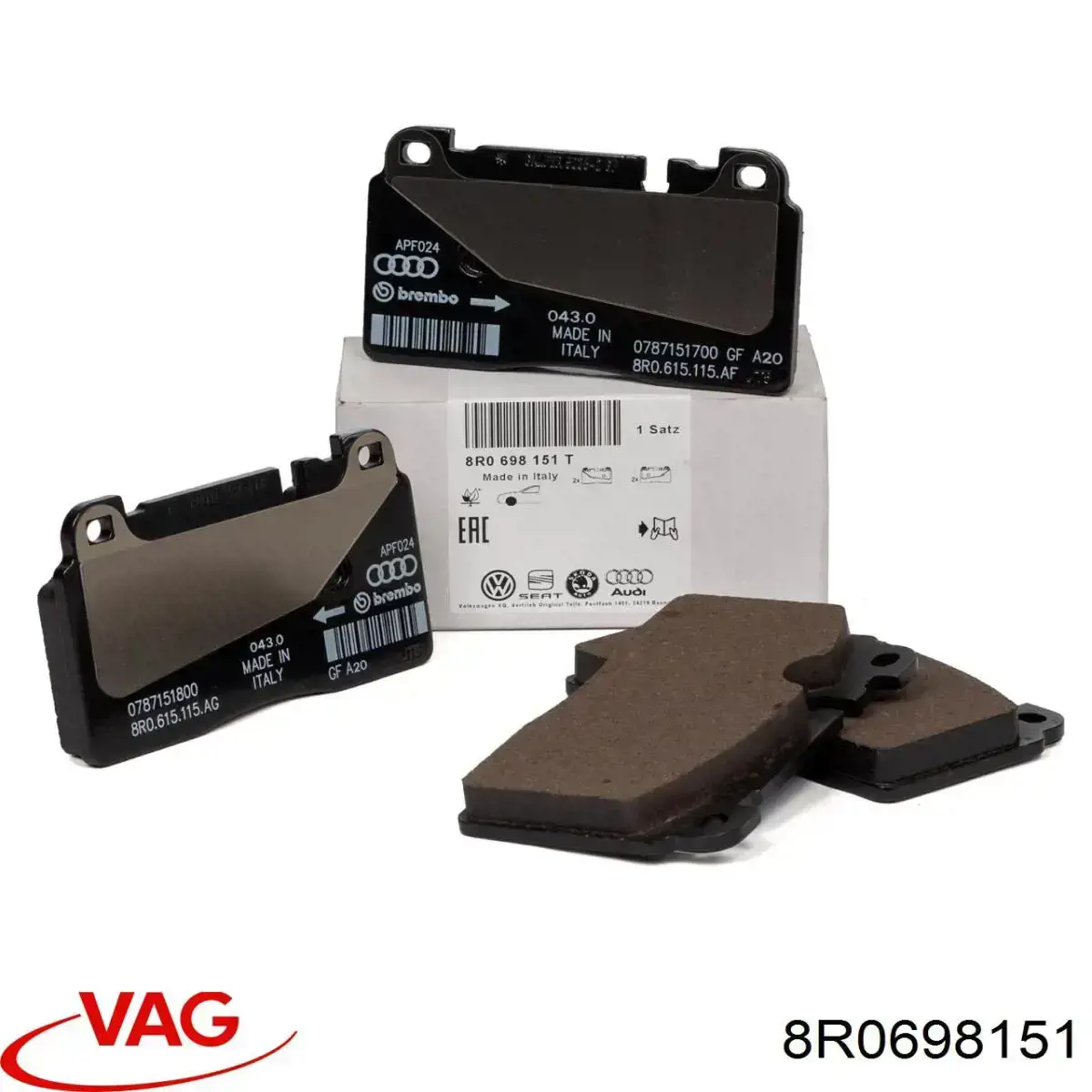 Pastillas de freno delanteras VAG 8R0698151