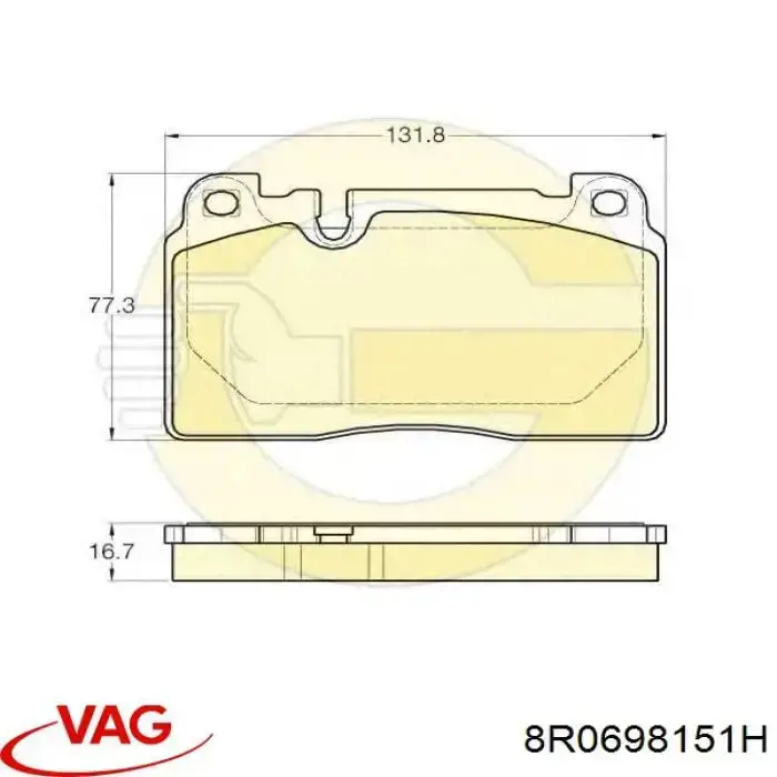 Pastillas de freno 8R0698151H VAG