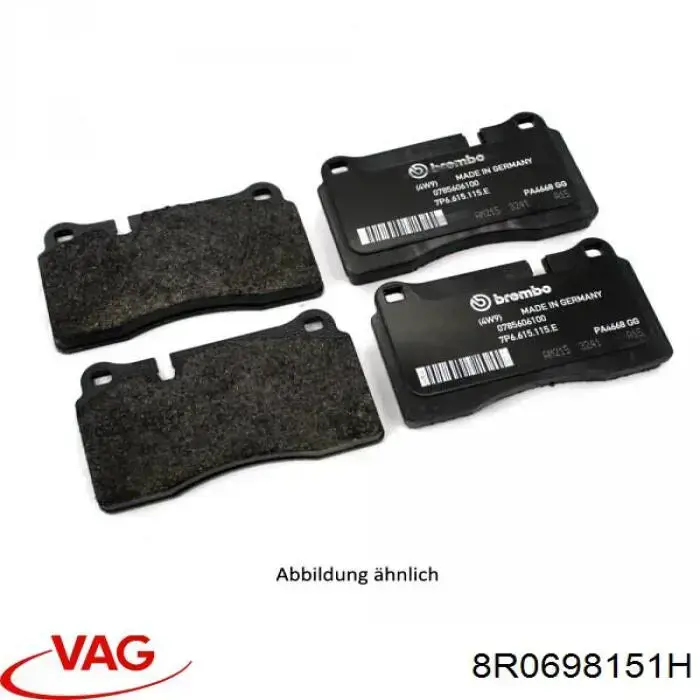 Comprar 8R0698151H VAG Pastillas delanteras de freno